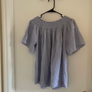 White & blue striped shirt from Target